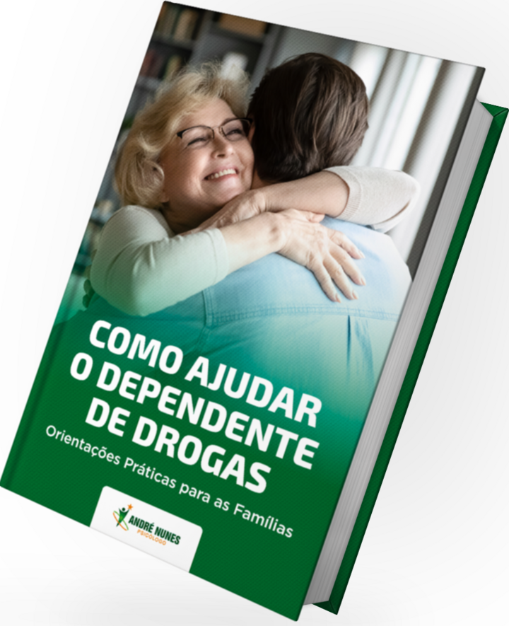 Mockup do livro Como Ajudar o Dependente de Drogas, de André Nunes