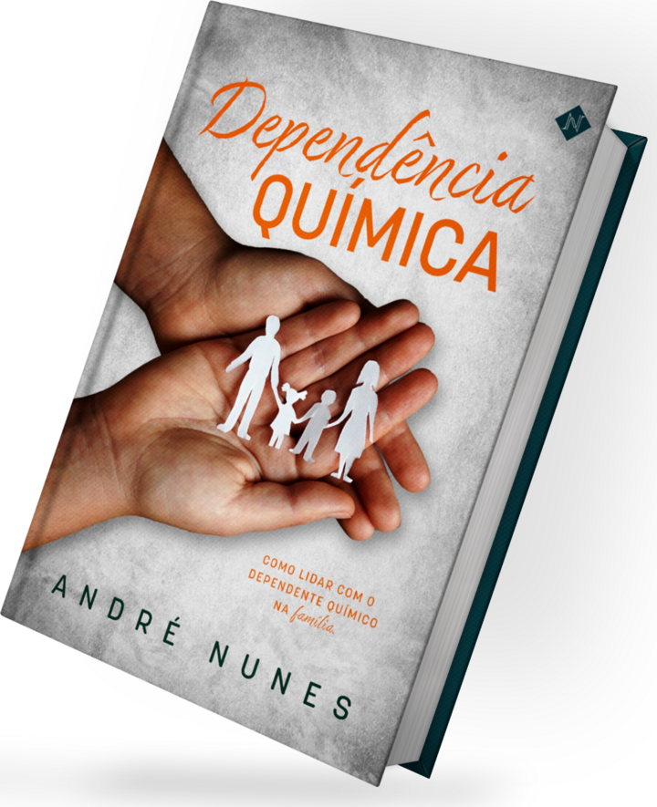 Mockup do livro Dependência Química, de André Nunes